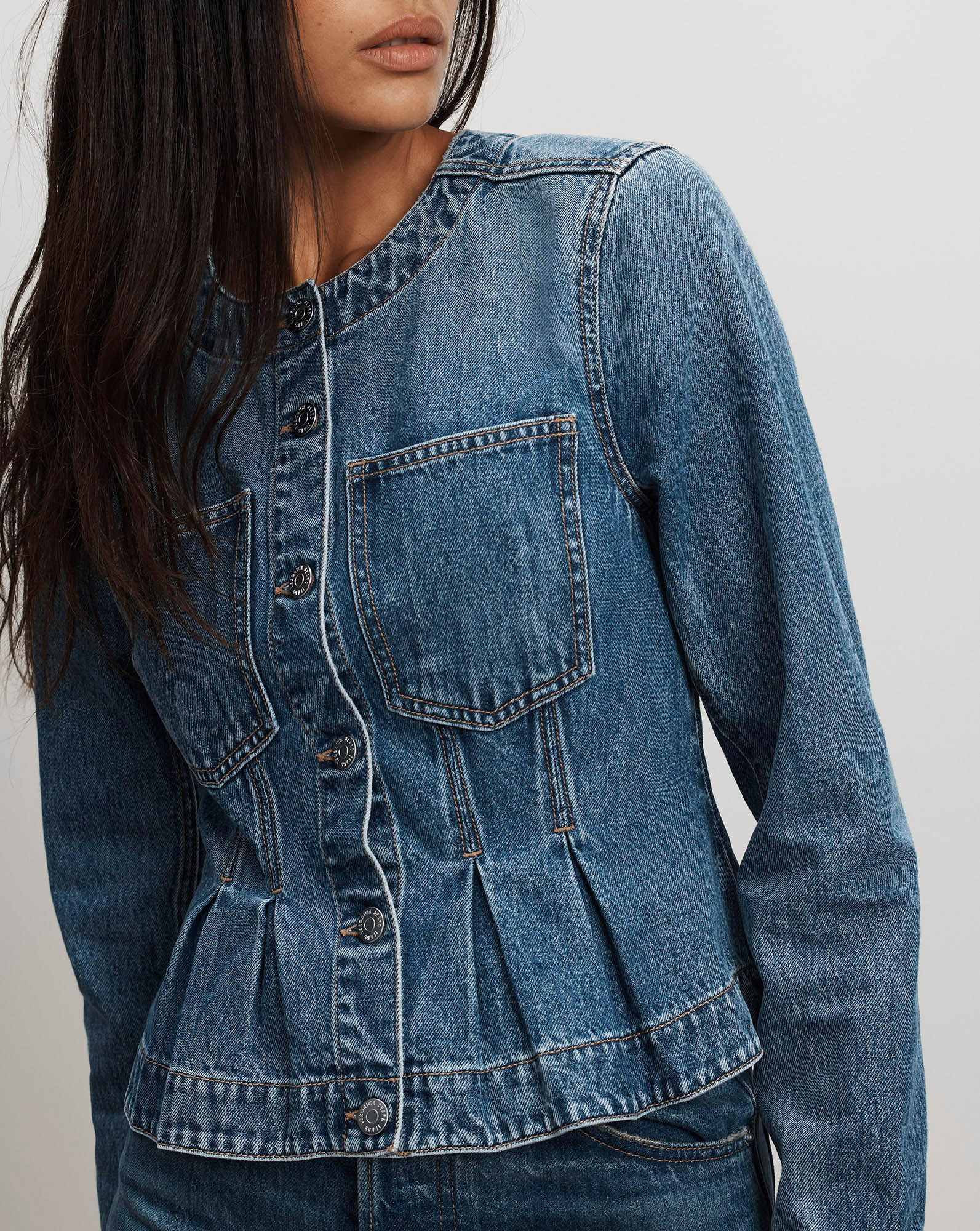 Zahara Peplum Denim Jacket - Image 5