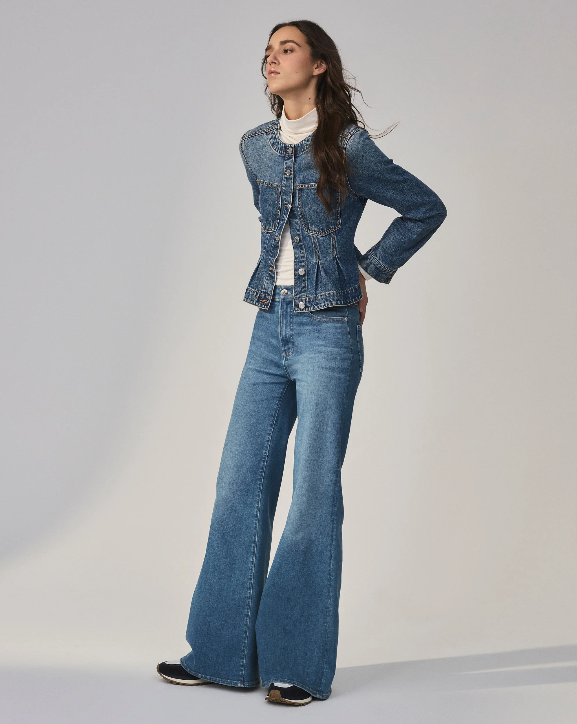 Zahara Peplum Denim Jacket - Image 6